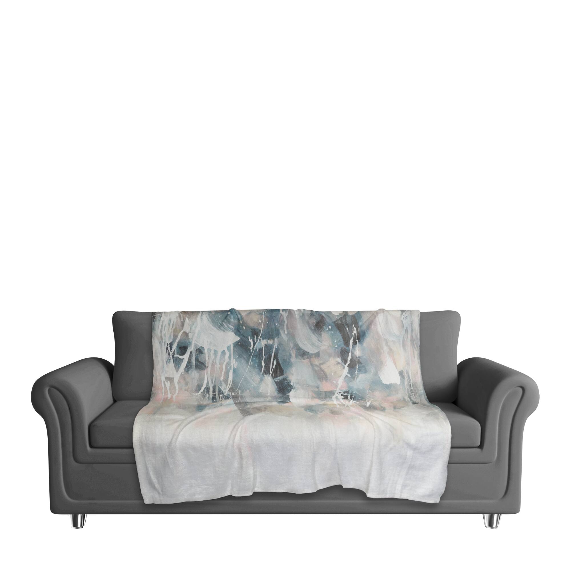 Muted Pastel Painting Sherpa Fleece Blanket